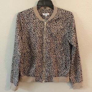 A Dip Of Darling Boutique Animal Print Bomber jacket size small